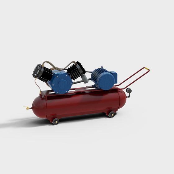 Low Polygon Compressor 3D model with High Detail