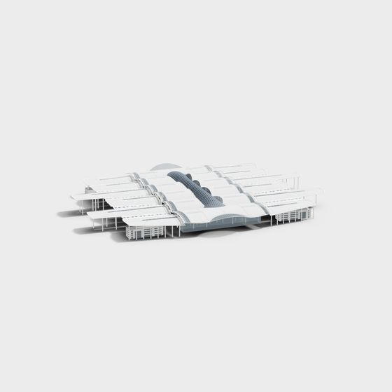 City Wings Futuristic Building 3D model