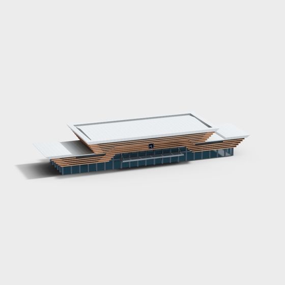 Distinct Low-Poly Architectural 3D Model