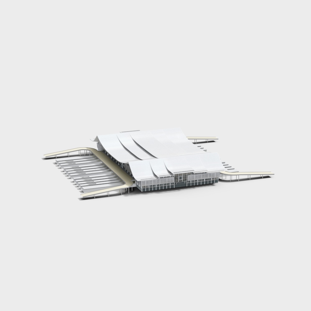 Unique Low-Polygon Architectural 3D Model