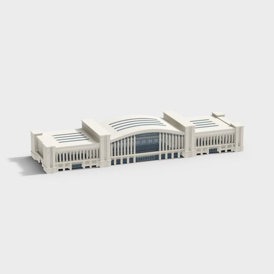 Futuristic City Exhibition Center 3D model