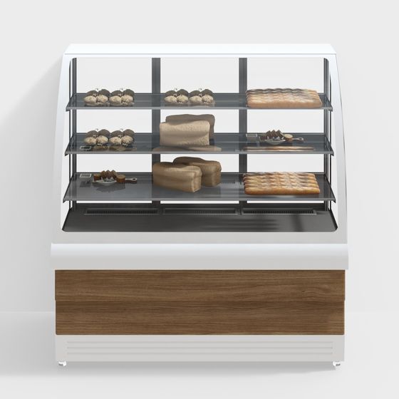 High-Detail Bread Display Case 3D model