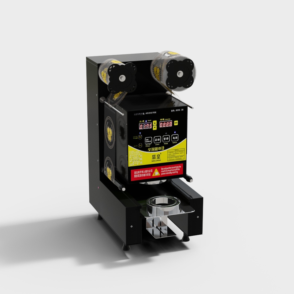 Industrial Sealer 3D model with Low Poly Design