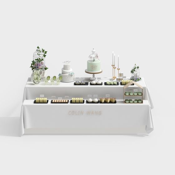 Dessert Display Table 3D Model