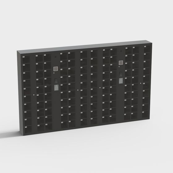 Stylish Smart Mailbox Cabinet 3D model for Modern Spaces