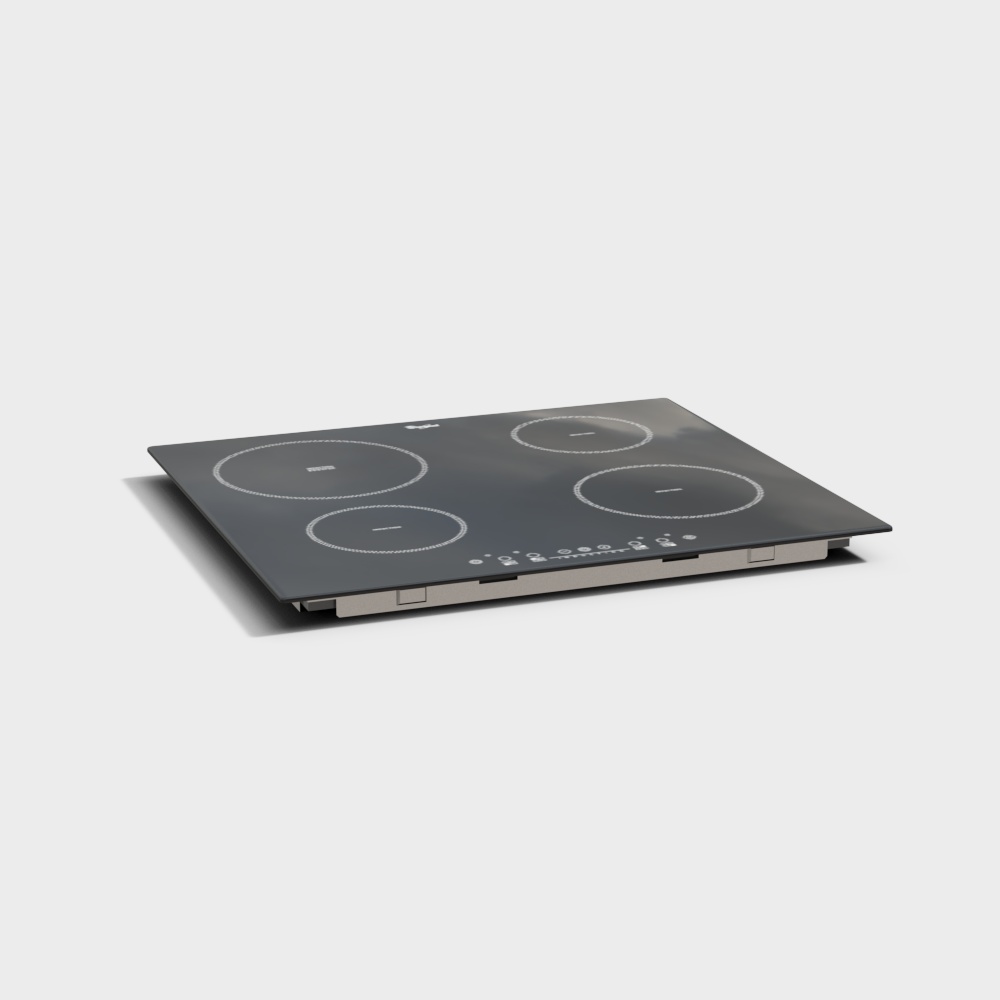 Modern Induction Cooktop 3D model