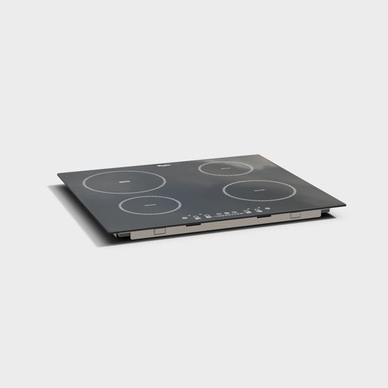 Modern Induction Cooktop 3D model