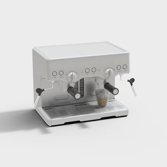 Modern Low-Poly Coffee Machine 3D model