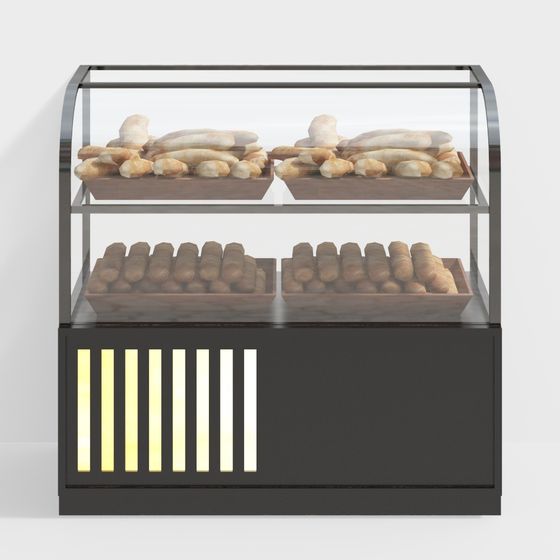 Stylish Bakery Display Case 3D Model for Creative Projects