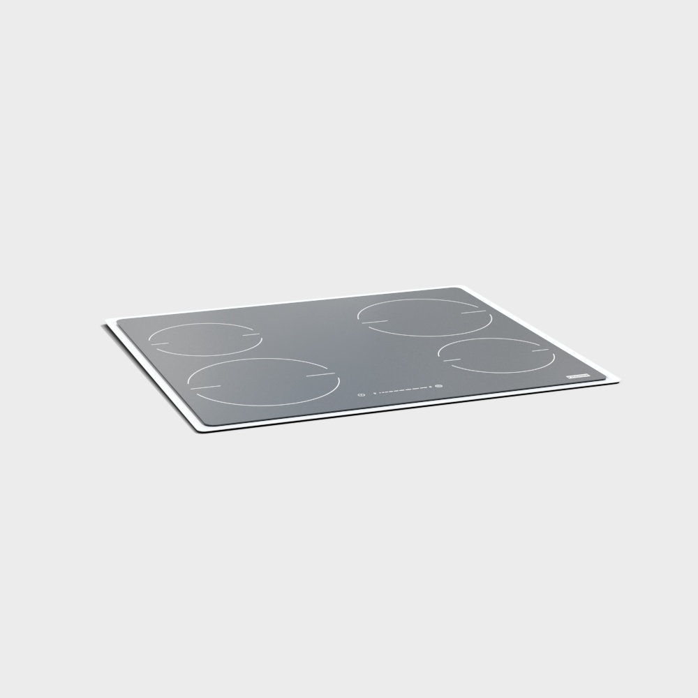 Sleek Induction Cooktop 3D model for Modern Kitchens