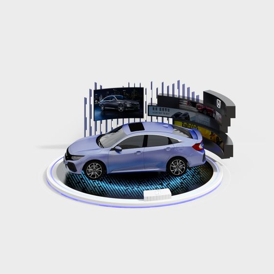 Low Poly High Detail Car Showcase 3D model