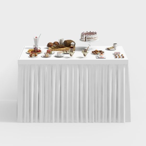 Delightful Dessert Display Table 3D model