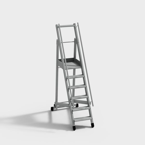 Stylish Light-weight Ladder 3D model for Modern Designs