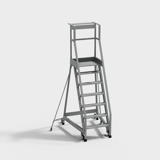 Stylish Mobile Ladder 3D Model for Creative Projects