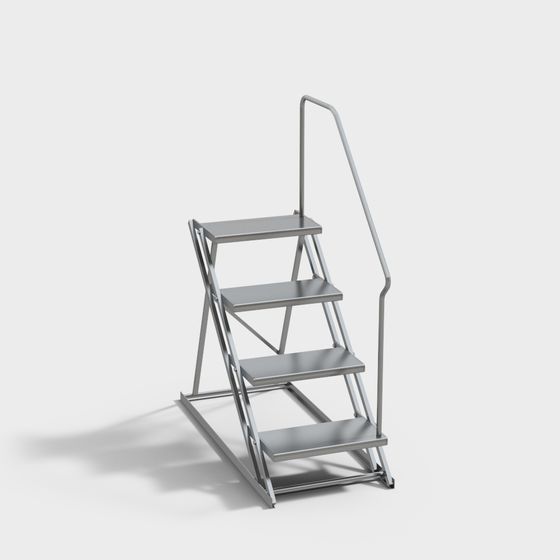 Minimalistic Folding Ladder 3D model