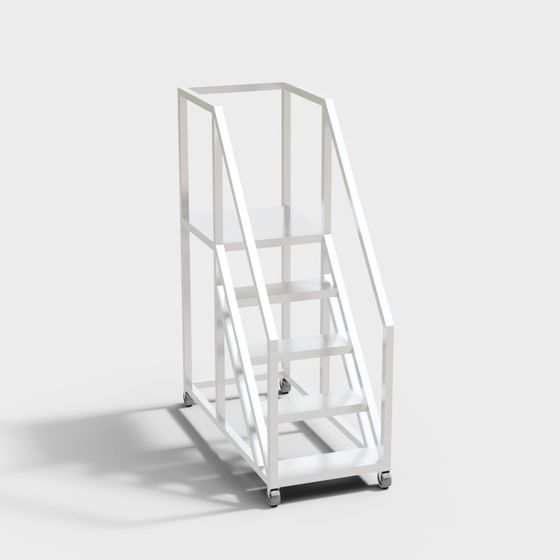 Modern Minimalist Mobile Ladder 3D model