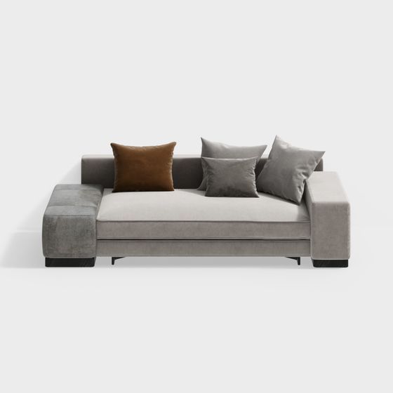 Unique Low-Polygon Sofa 3D model for Modern Interiors