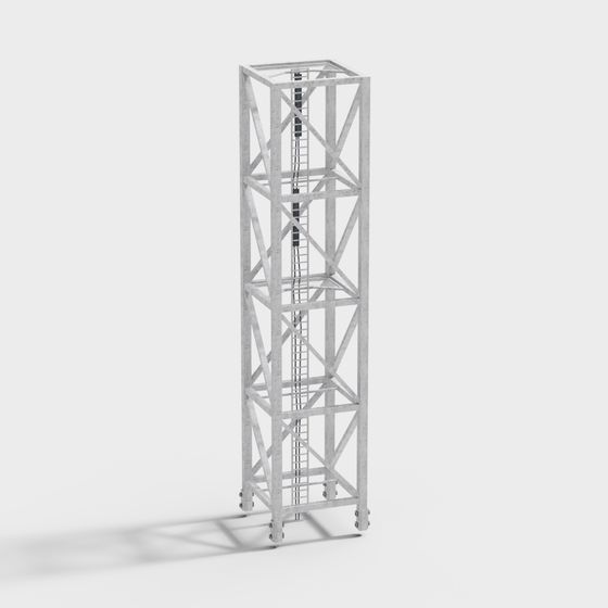Stylish Industrial Tower 3D Model for Creative Projects