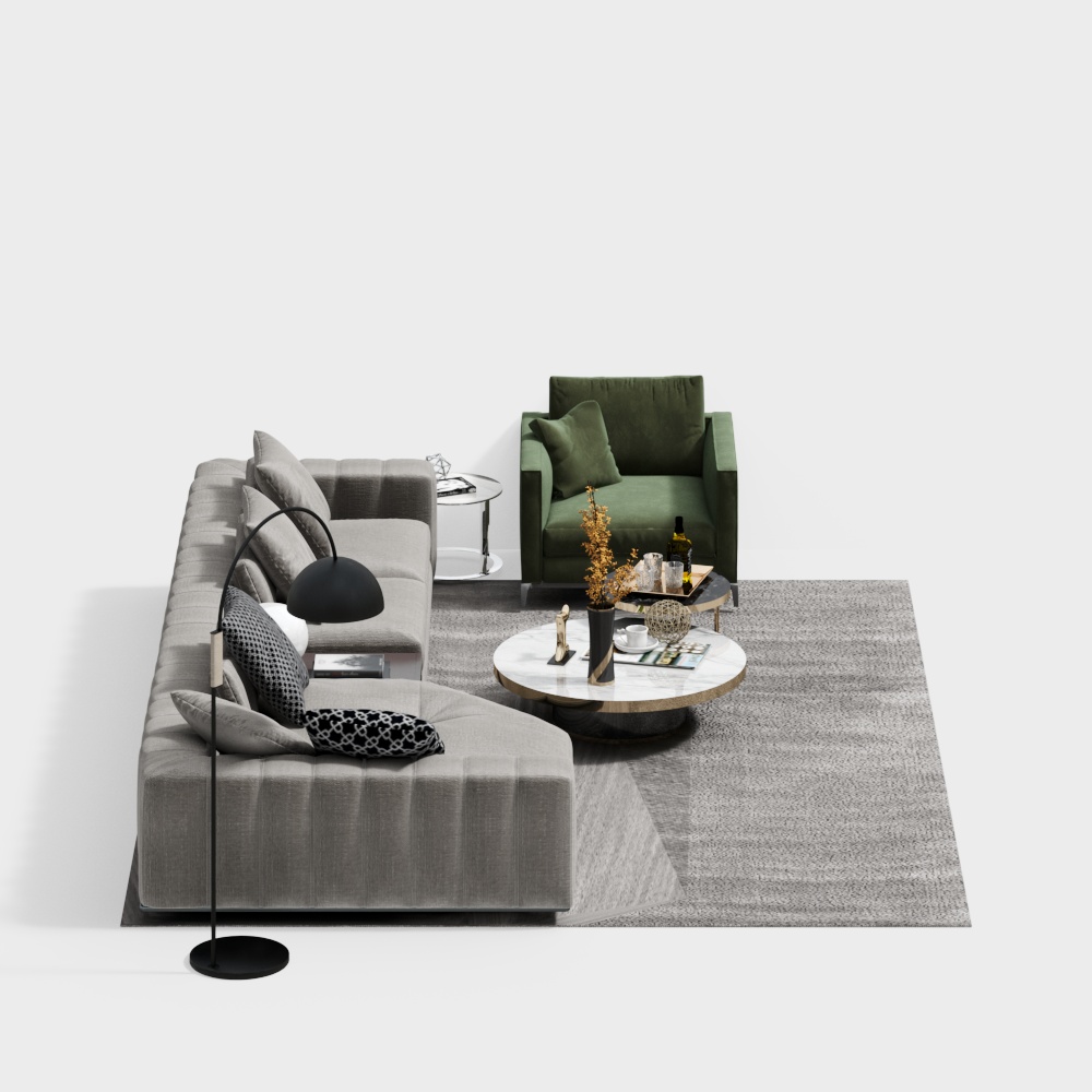 Two Seat Sofa Multiseat Sofa Contemporary Fabric Sofa Combination