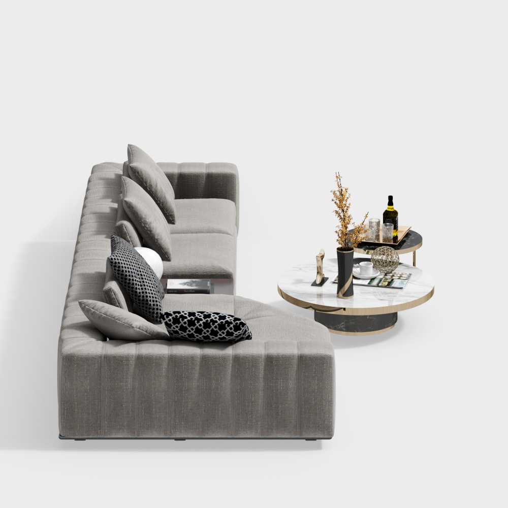 Canapé 2 places canapé multiseats tissu contemporain canapé combinaison