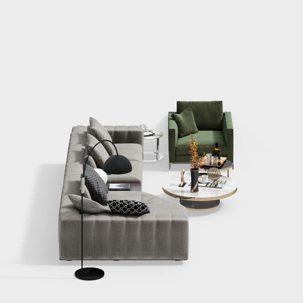 Canapé 2 places canapé multiseats tissu contemporain canapé combinaison