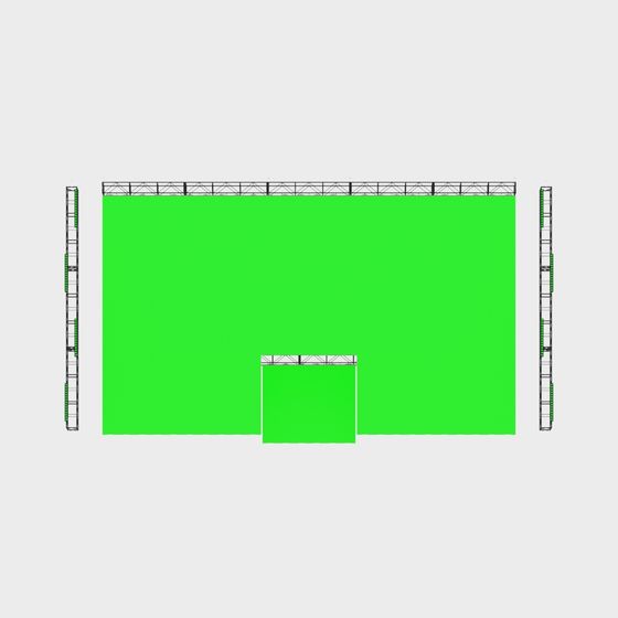Green Screen 3D Model in Vibrant Green