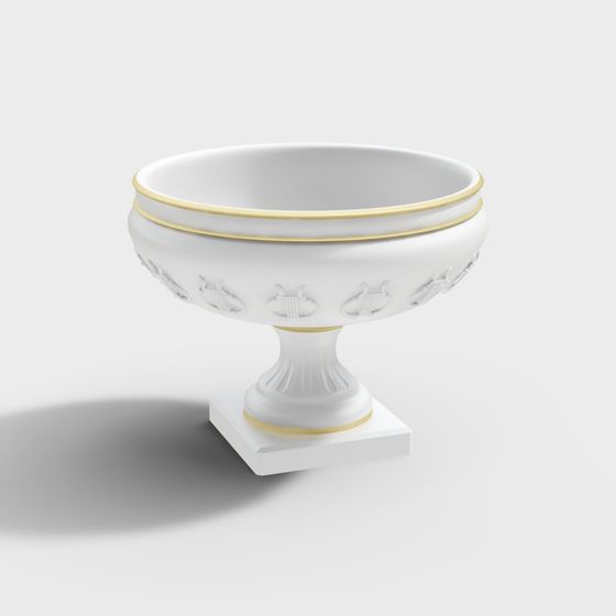 Elegant Grecian Footed Bowl 3D model