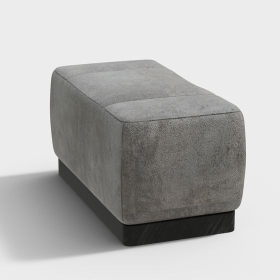 Stylish Cube Ottoman 3D model for Contemporary Spaces