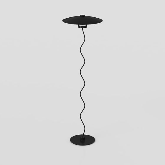 Sleek Floor Lamp 3D model for Contemporary Interiors