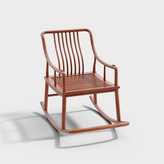 Recreational Lounge Chair 3D Model in Black