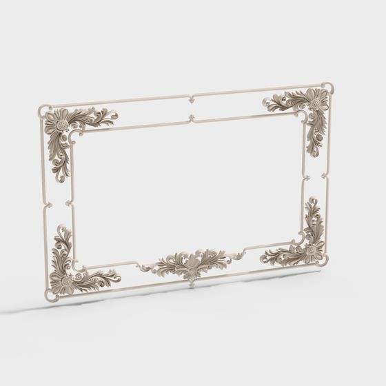 Vintage Frame Low-Poly High Detail 3D model
