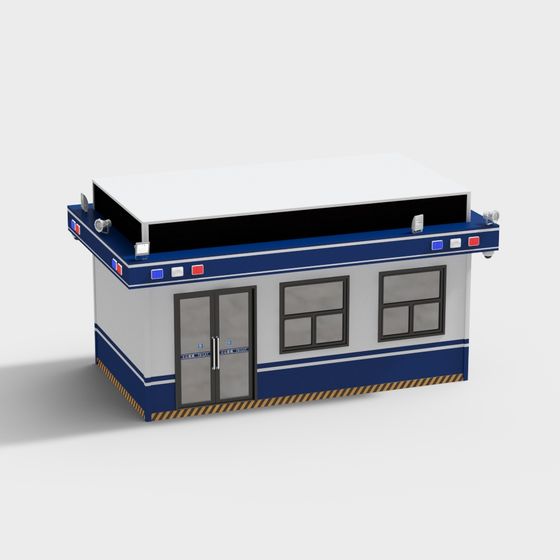 Classic Police Booth 3D model