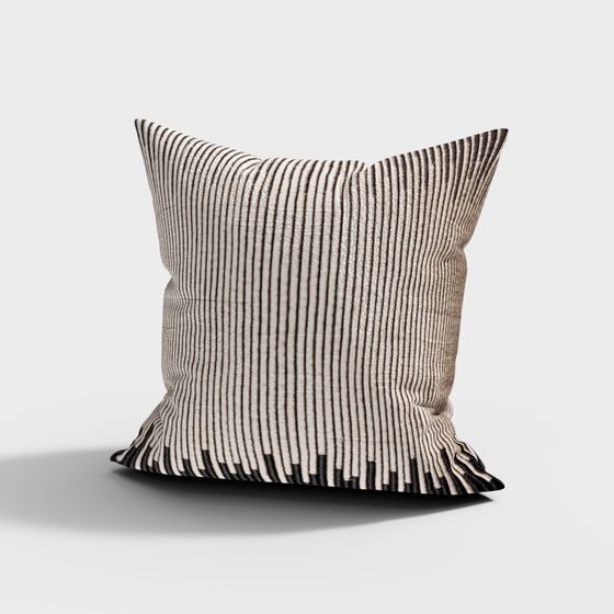 Elegant Striped Cushion 3D model for Contemporary Spaces