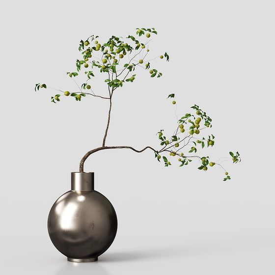 ดอกไม้ประดับพืชสีเขียว