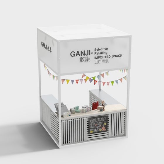 Ganji Snack Stand 3D model for Creative Projects