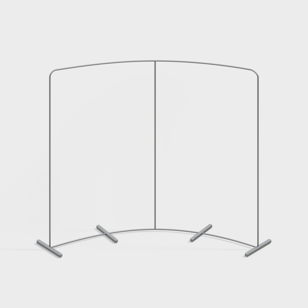 의류 매장 디스플레이 랙_바닥형 곡선 옷걸이_나카지마 디스플레이 랙