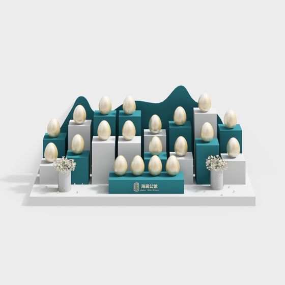 Elegant Green Polygons 3D model