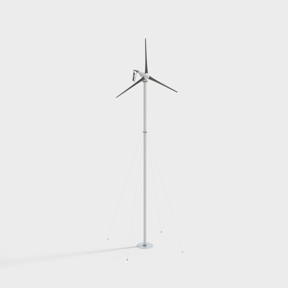 Modern Low-Poly Wind Turbine 3D model