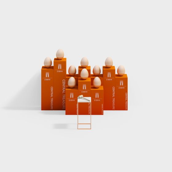 Central Treasure Display 3D model for Modern Designs