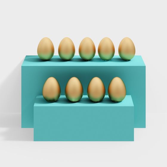 Egg Shelf 3D model – Unique Design with High Detail