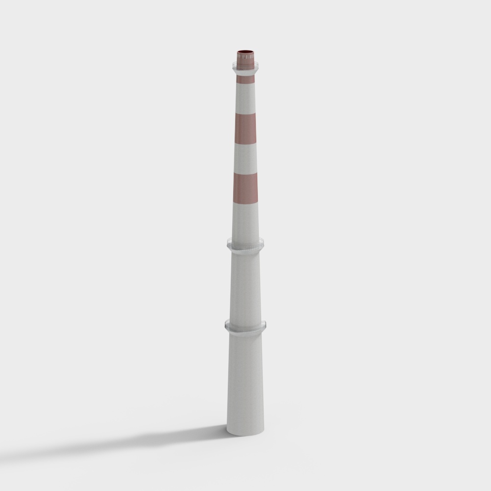 Unique Low Poly Chimney 3D model with Industrial Aesthetics