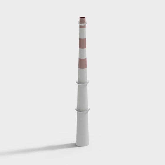 Unique Low Poly Chimney 3D model with Industrial Aesthetics