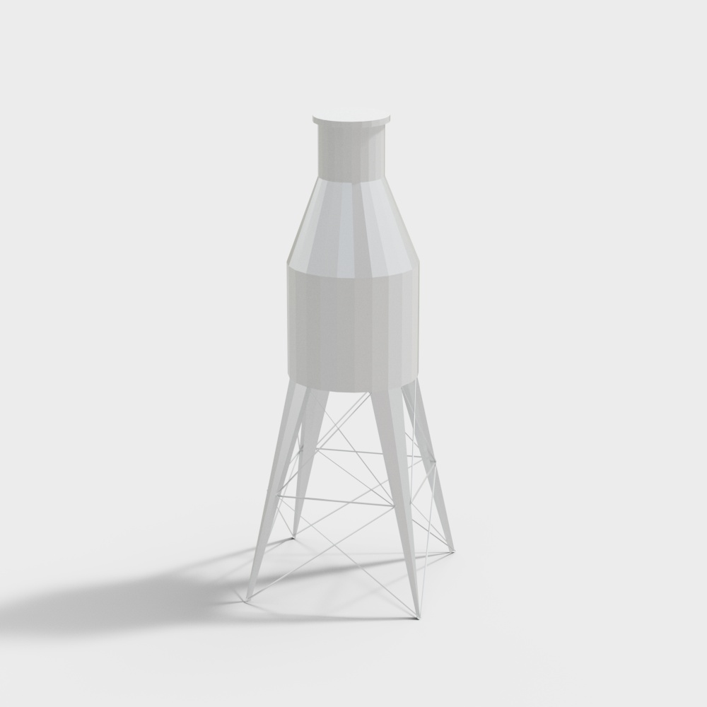 Future Tower Low-Polygon 3D model