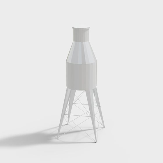 Future Tower Low-Polygon 3D model