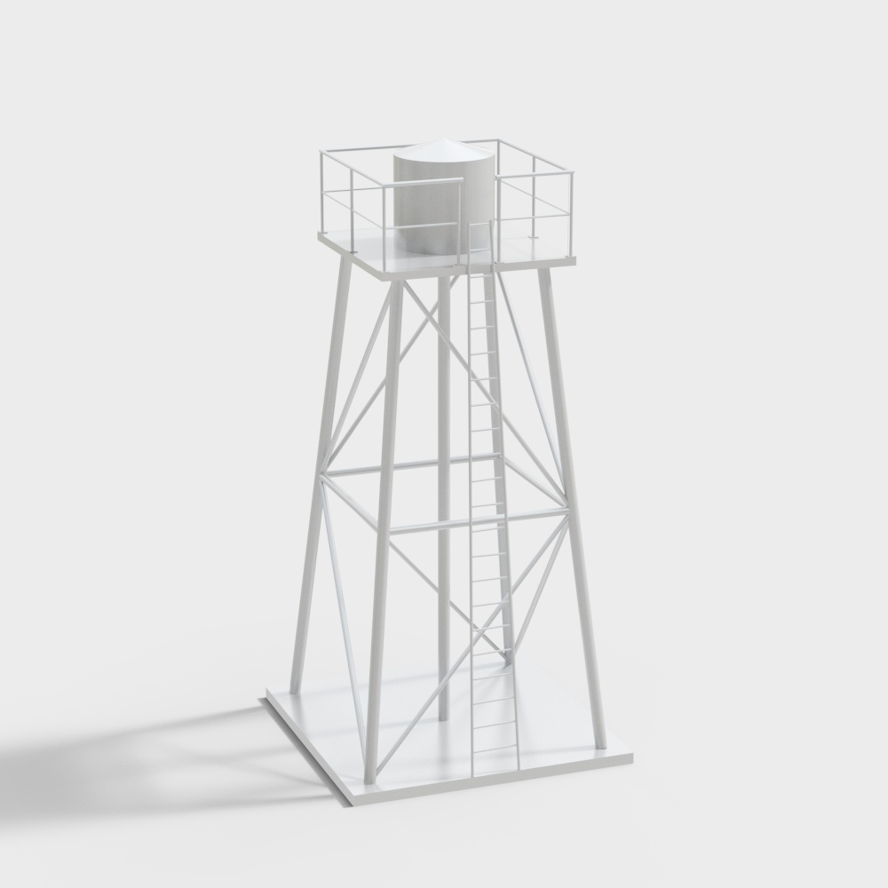 Urban Sentry Tower 3D Model