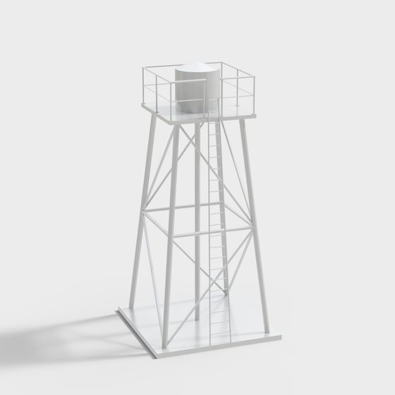 Urban Sentry Tower 3D Model