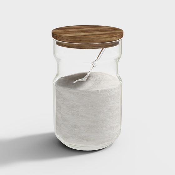 Trendy Glass Storage Jar 3D model for Creative Spaces