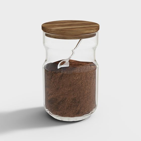 Low Poly Coffee Jar 3D model
