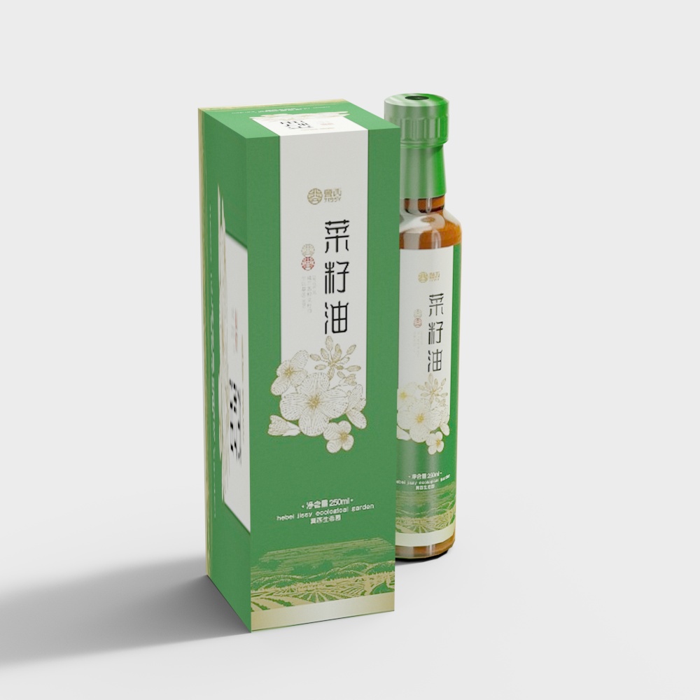 Nature-Inspired Oil Bottle 3D Model