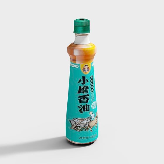 Vintage Modern Small Grind Sesame Oil Bottle 3D model